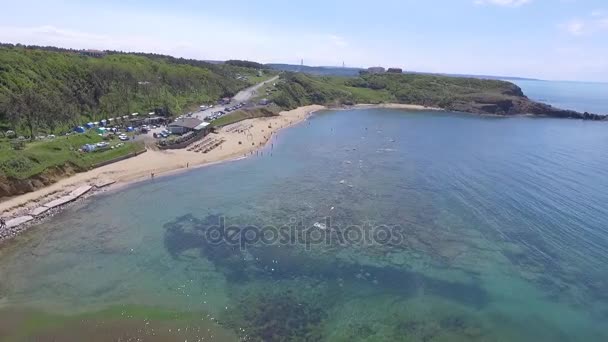 Turquía Estambul Riva Drone Aerial View Hermoso Día Verano Playa — Vídeos de Stock