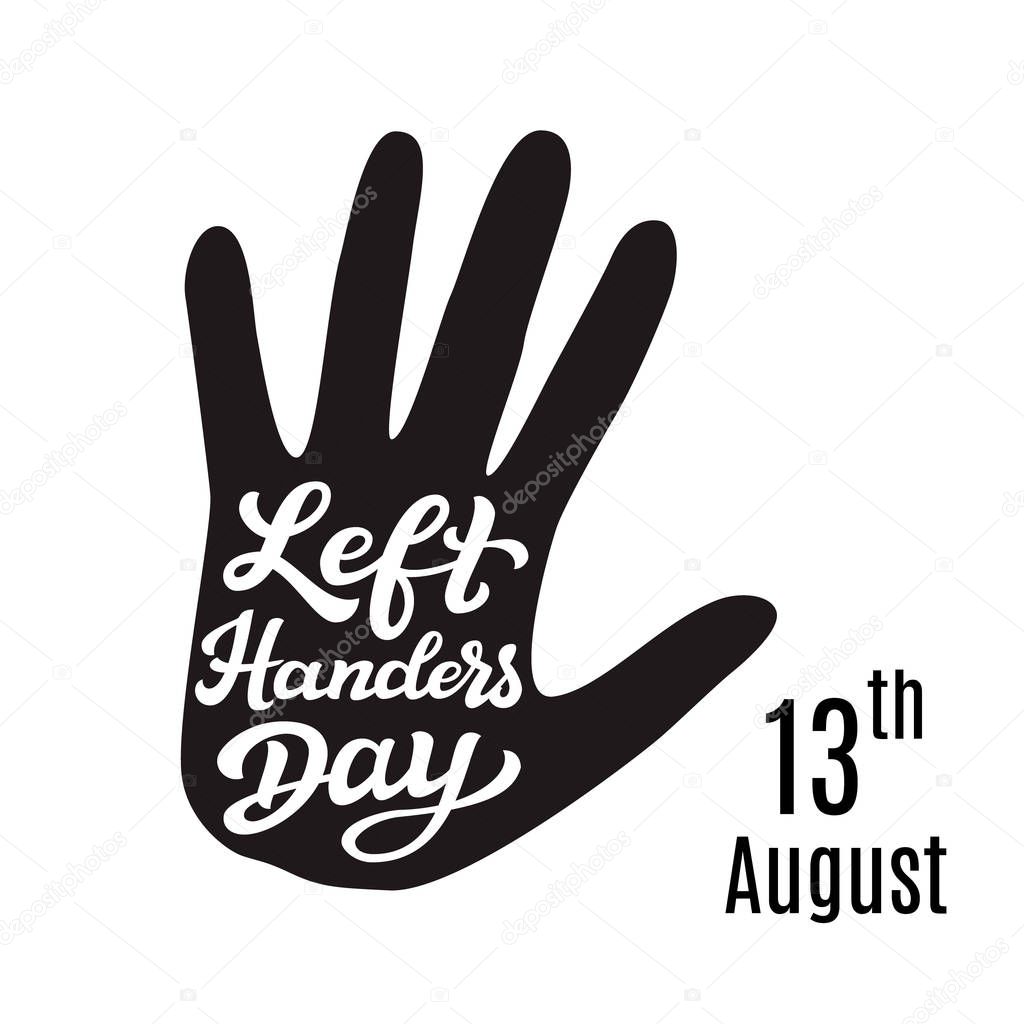 Left Handers Day typography poster