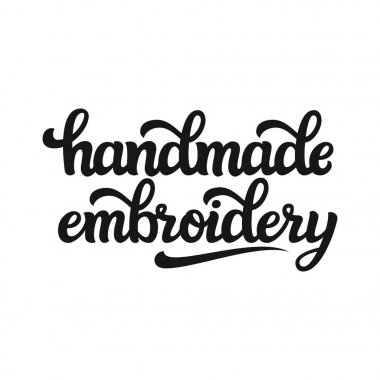 El yapımı nakış. Vektör yazı yazıt