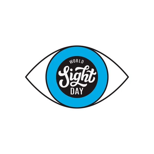 Journée mondiale de la vue. Lettrage vectoriel — Image vectorielle