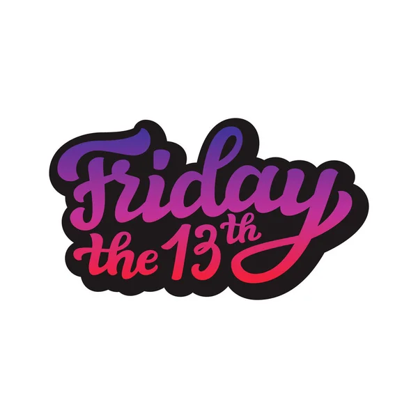 Friday the 13th. Vector calligraphy — Stock Vector