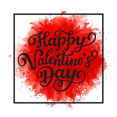 Happy Valentine' gün metin yazı