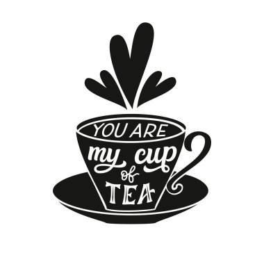 Çay tipografisi alıntısı