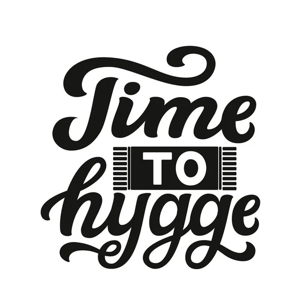 Time to hygge poster — ストックベクタ