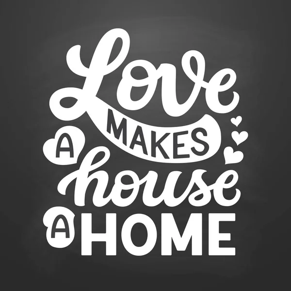 El amor hace de una casa un hogar — Vector de stock