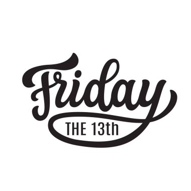 13. Cuma. Vektör tipografi