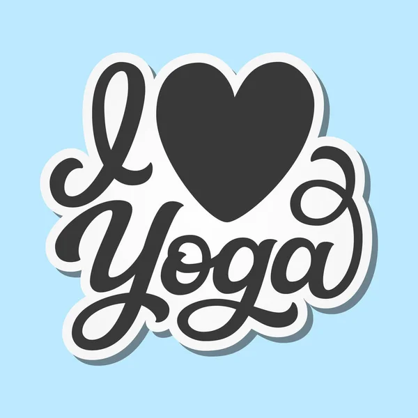 Jag älskar yoga. Vektortypografi — Stock vektor