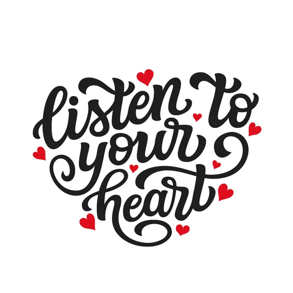 Hören Sie auf Ihr Herz — Stockvektor