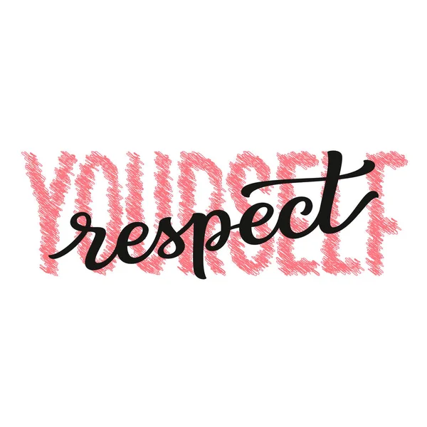 Respect yourself lettering — Stock Vector