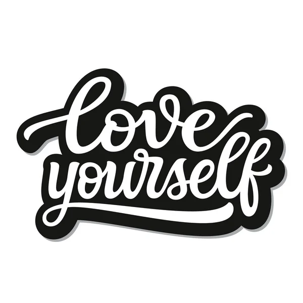 Amar a ti mismo letras — Vector de stock