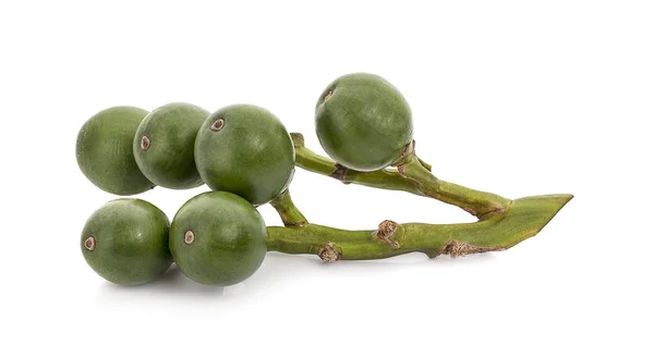 Nueces frescas de betel aisladas sobre fondo blanco —  Fotos de Stock