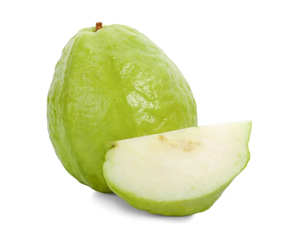 Fresh guava fruit with slice isolated on white background — Stock Photo, Image