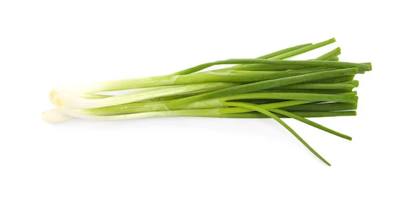 Cebolla verde aislada en el fondo blanco — Foto de Stock