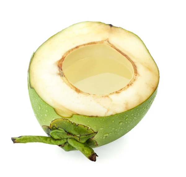 Beyaz arka plan üzerinde izole Hindistan cevizi suyu