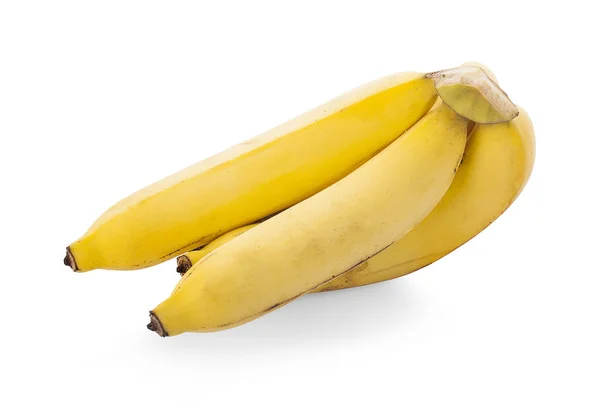 Primer plano de la fruta del plátano aislado sobre fondo blanco — Foto de Stock