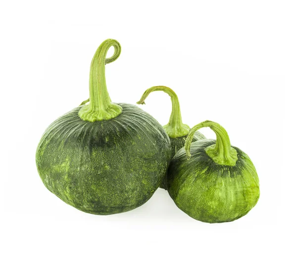 Calabaza verde aislada sobre fondo blanco — Foto de Stock