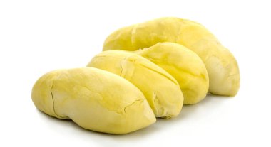 Durian beyaz arkaplanda izole edildi