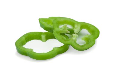 beyaz arkaplanda biber