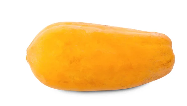 Papaya amarilla fresca aislada sobre blanco —  Fotos de Stock