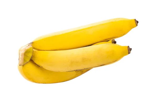 Zbliżenie owoce banan na białym tle — Zdjęcie stockowe