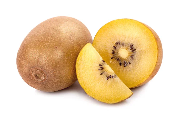 Geel goud kiwi fruit op een witte achtergrond — Stockfoto