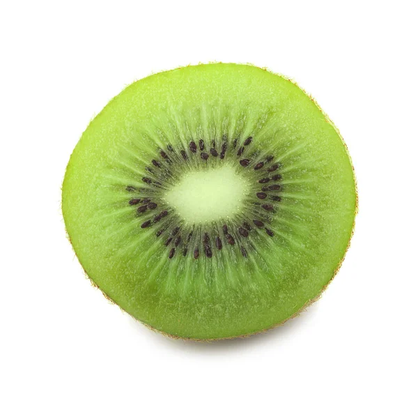 Rebanada de kiwi aislado sobre fondo blanco —  Fotos de Stock