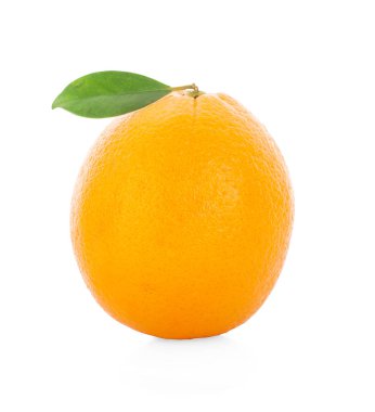 Olgun turuncu beyaz arkaplanda izole edilmiş + Kırpma Yolu