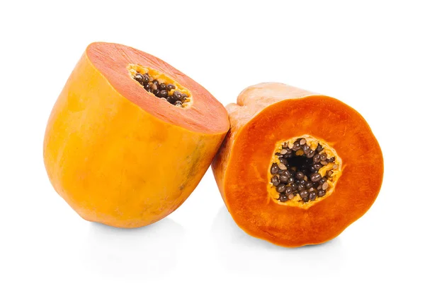 Pepaya diisolasi pada background.Ripe papaya isolated.Yellow — Stok Foto