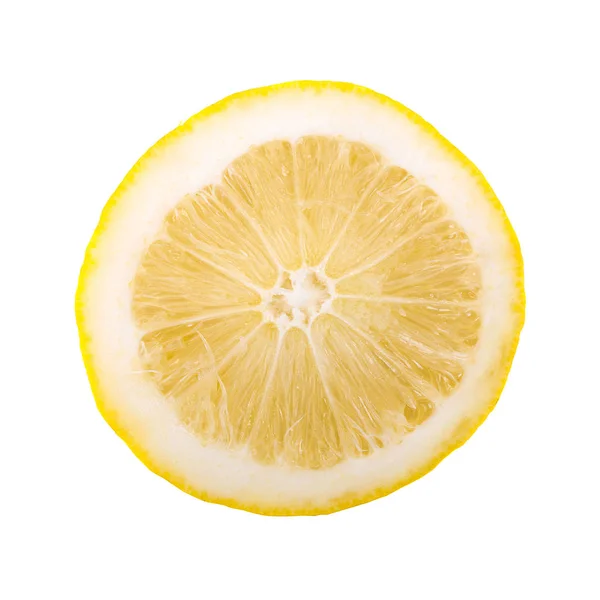 Rodaja de limón, guardado con el camino de recorte — Foto de Stock