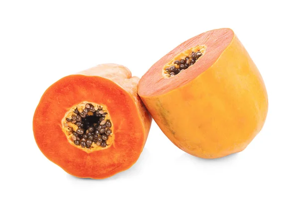 Pepaya diisolasi pada background.Ripe papaya isolated.Yellow — Stok Foto