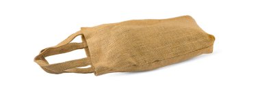 beyaz arka plan.kırpma yolu izole çanta Sackcloth
