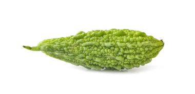 Momordica charantia meyvesi beyaz arkaplanda izole