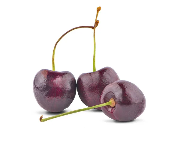 Cherry Terisolasi Cherry Putih Ceri Dengan Tapak Kliping — Stok Foto