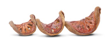 Kurumuş balya meyveli çayı. Beyaz arka planda izole edilmiş.