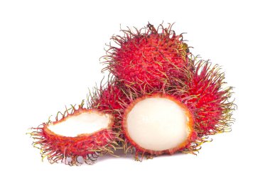 Rambutan beyaz arka planda izole edilmiş