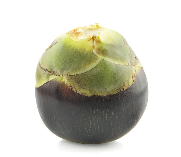 Fruto de semilla de palma de vino un aislado sobre un fondo blanco. —  Fotos de Stock