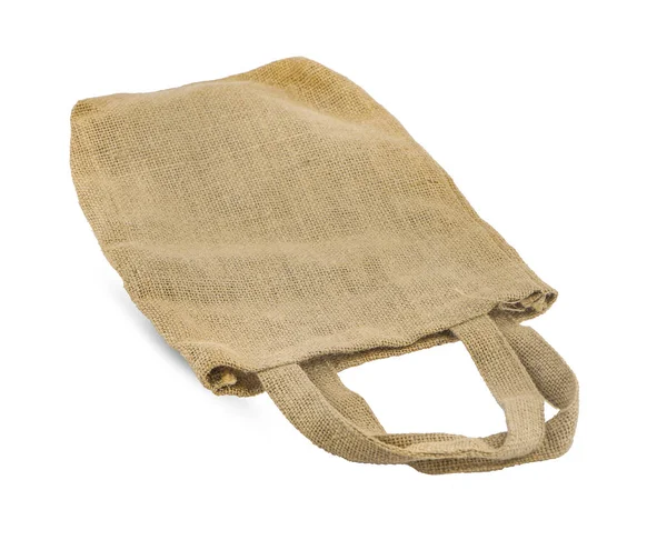 Bolsa Sackcloth un aislado en el camino background.clipping blanco — Foto de Stock