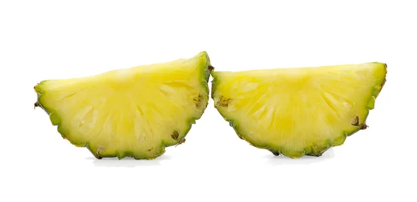 Ananas z plastry izolowane na białym tle.Clipping P — Zdjęcie stockowe
