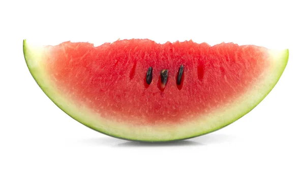 Scheiben Von Wassermelone Eine Isolierte Auf Weißem Hintergrund — Stockfoto