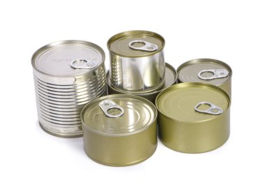 small tin can an isolated on white background