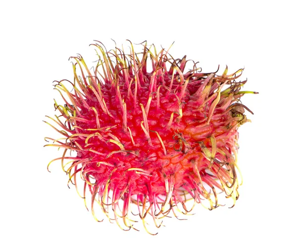 Rambutan γλυκό νόστιμο φρούτο ένα απομονωμένο σε λευκό φόντο — Φωτογραφία Αρχείου