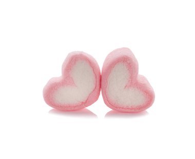 marshmallows renkli beyaz arka plan üzerinde izole bir