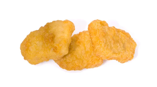 Nuggets Frango Isolado Fundo Branco — Fotografia de Stock