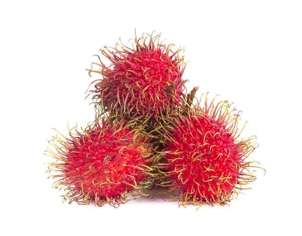 Rambutan Ένα Απομονωμένο Λευκό Φόντο Μονοπάτι Αποκοπής — Φωτογραφία Αρχείου