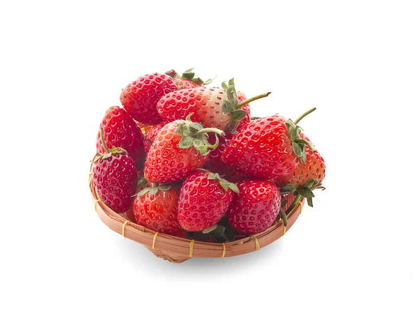 Frische Reife Erdbeerfrüchte Isoliert Auf Weißem Hintergrund — Stockfoto