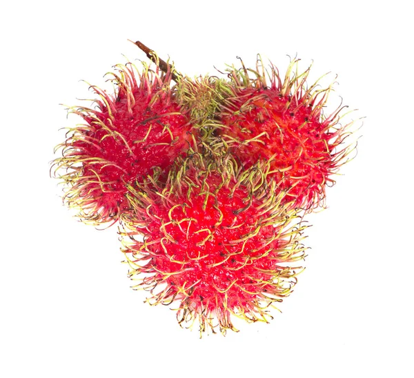 Rambutan Γλυκό Νόστιμο Φρούτο Ένα Απομονωμένο Λευκό Φόντο — Φωτογραφία Αρχείου