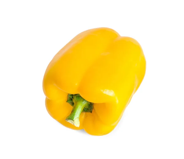 Κίτρινη Πιπεριά Ένα Απομονωμένο Λευκό Φόντο — Φωτογραφία Αρχείου