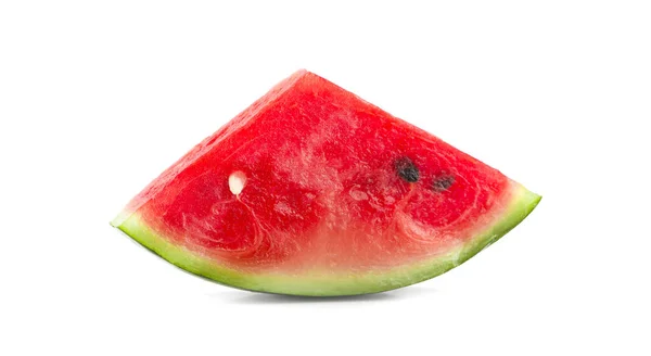 Nahaufnahme Von Einigen Stücken Erfrischender Wassermelone Eine Isolierte Auf Weißem — Stockfoto