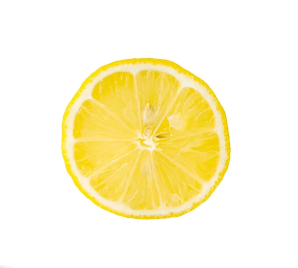 Лимон Нарезать Изолированные Белом Фоне — стоковое фото