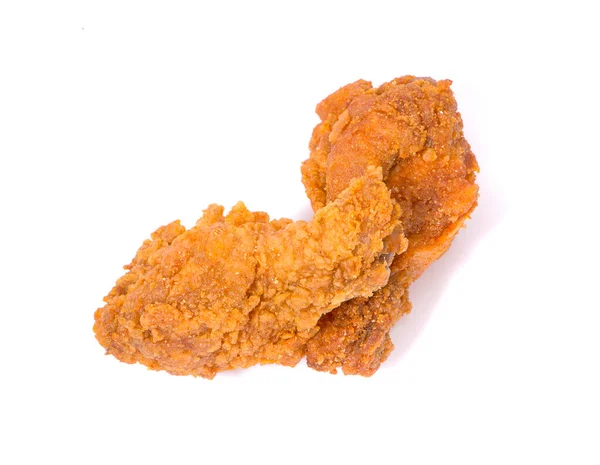 Heiß Und Knusprig Gebratene Hühnerkeulen Isoliert Auf Weißem Hintergrund — Stockfoto